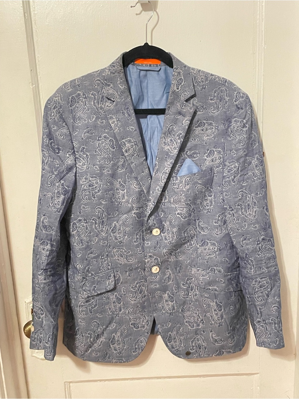 TALLIA Light Blue Paisley Sport Coat